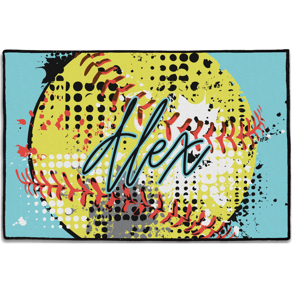 Softball Personalized Door Mat - 36x24 (APPROVAL)