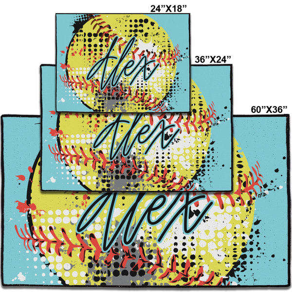 Softball Personalized Door Mat - Group Parent IMF