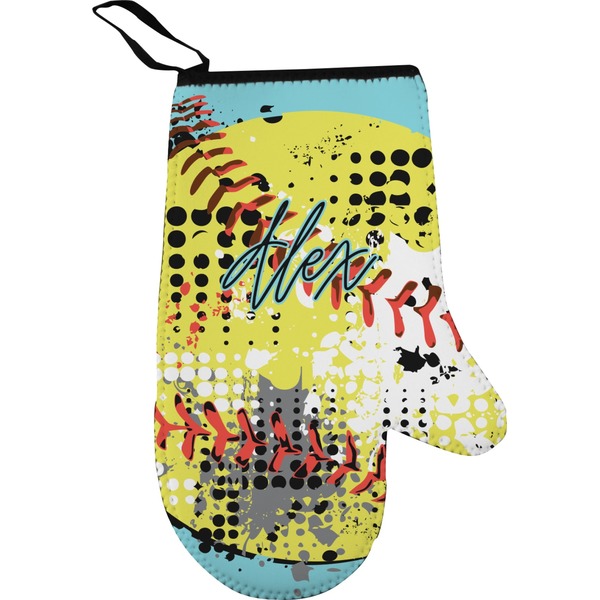 Softball Personalized Oven Mitt