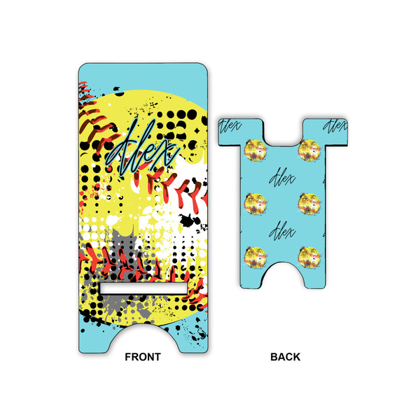 Softball Phone Stand - Front & Back
