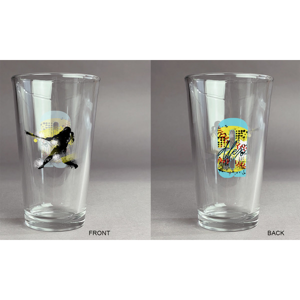 Softball Pint Glass - Two Content - Approval