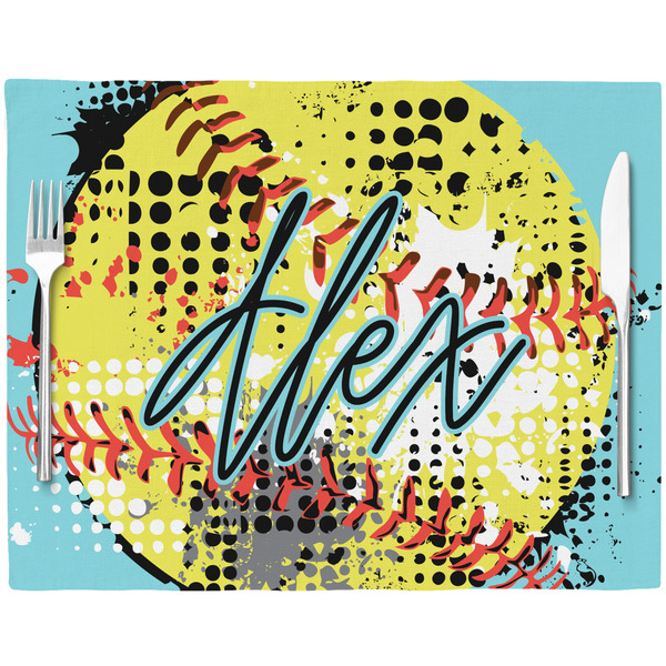 Softball Placemat with Props