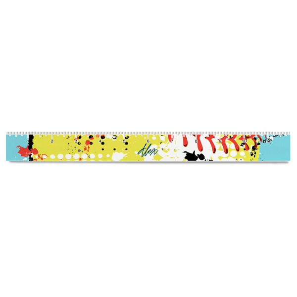 Softball Plastic Ruler - 12" - FRONT