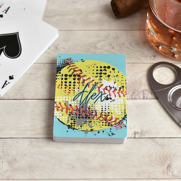 Softball Playing Cards - In Context