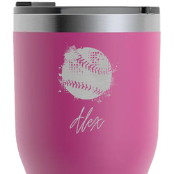 Softball RTIC Tumbler - Magenta - Laser Engraved - Double-Sided (Personalized)