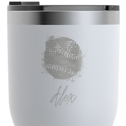 Softball RTIC Tumbler - White - Engraved Front (Personalized)