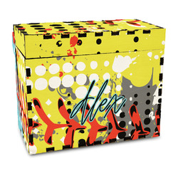 Softball Wood Recipe Box - Full Color Print (Personalized)