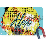Softball Rectangular Fridge Magnet (Personalized)