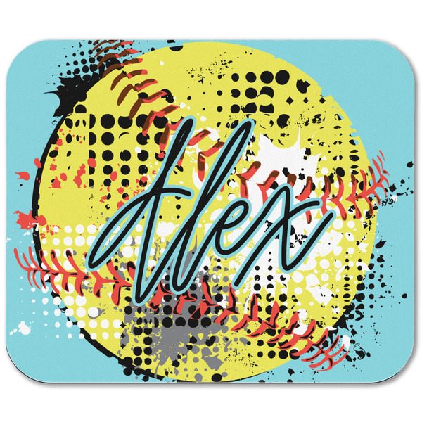 Softball Rectangular Mouse Pad - APPROVAL