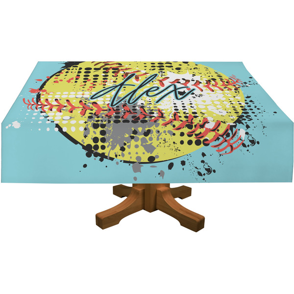 Softball Rectangular Tablecloths (Personalized)