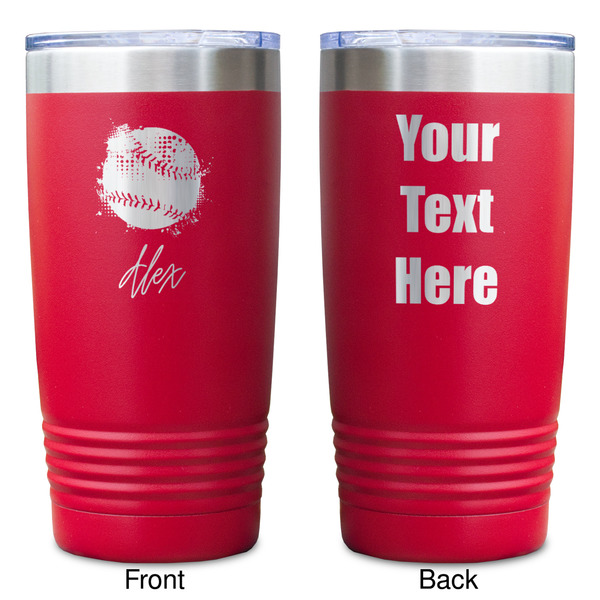 Softball Red Polar Camel Tumbler - 20oz - Double Sided - Approval