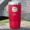 Softball 20 oz Stainless Steel Tumbler - Red - Single Sided (Personalized)