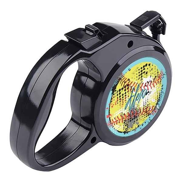 Softball Retractable Dog Leash - Angle