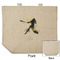Softball Reusable Cotton Grocery Bag - Front & Back View