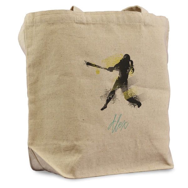 Custom Softball Reusable Cotton Grocery Bag - Single (Personalized)