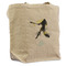 Softball Reusable Cotton Grocery Bag - Front View
