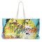Softball Large Rope Tote Bag - Front View