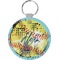 Softball Round Plastic Keychain (Personalized)