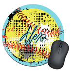 Softball Round Mouse Pad (Personalized)