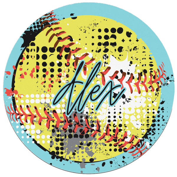 Softball Round Mousepad - APPROVAL