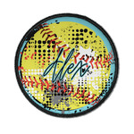 Softball Iron On Round Patch w/ Name or Text
