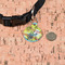 Softball Round Pet ID Tag - Small - In Context
