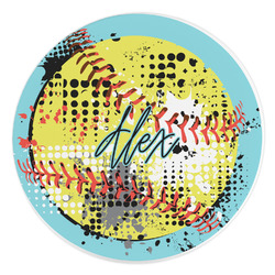 Softball Round Stone Trivet (Personalized)