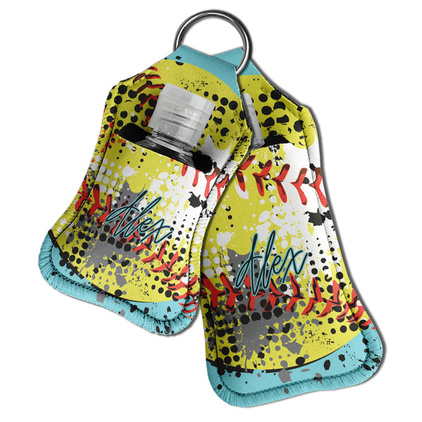 Softball Sanitizer Holder Keychain - Both in Case (PARENT)