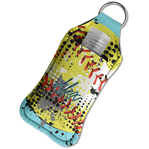 Softball Sanitizer Holder Keychain - Large in Case