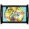 Softball Black Wooden Tray - Small (Personalized)