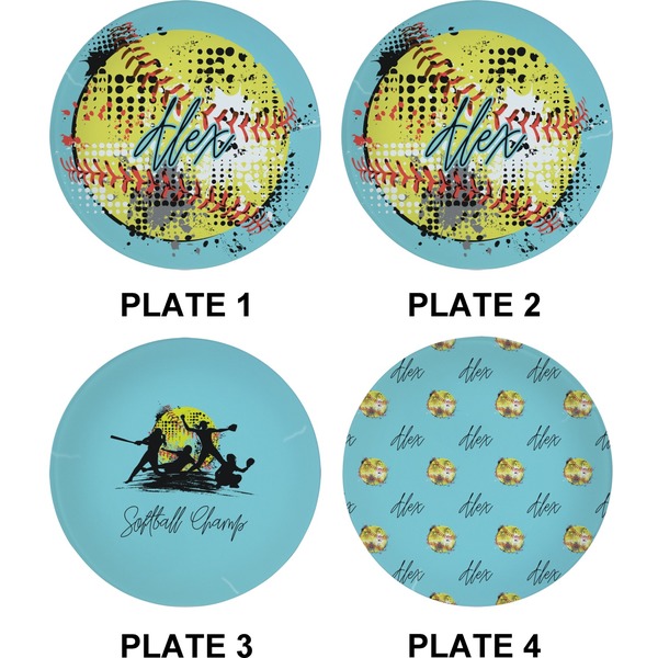 Softball Set of Appetizer / Dessert Plates (Approval)