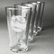 Softball Set of Four Engraved Pint Glasses - Set View