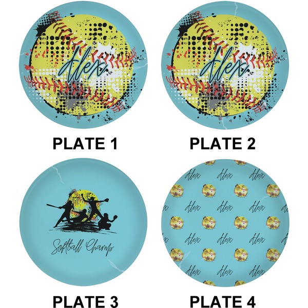Softball Set of Lunch / Dinner Plates (Approval)