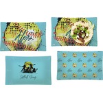 Softball Set of 4 Glass Rectangular Lunch / Dinner Plate (Personalized)