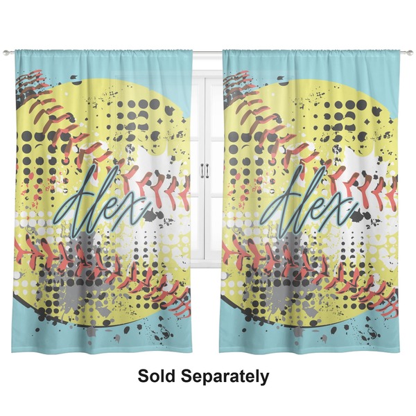 Softball Sheer Curtains