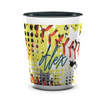Softball Ceramic Shot Glass - 1.5 oz - Two Tone - Single (Personalized)