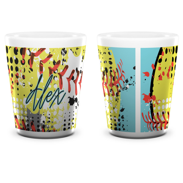 Softball Shot Glass - White - APPROVAL