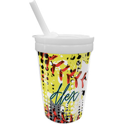 Softball Sippy Cup with Straw (Personalized)