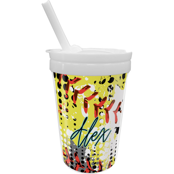 Custom Softball Sippy Cup with Straw (Personalized)