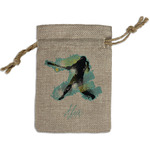 Softball Small Burlap Gift Bag - Front (Personalized)
