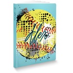 Softball Softbound Notebook - 5.75" x 8" (Personalized)