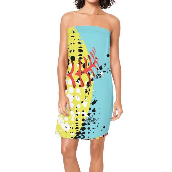 Custom Softball Spa / Bath Wrap (Personalized)