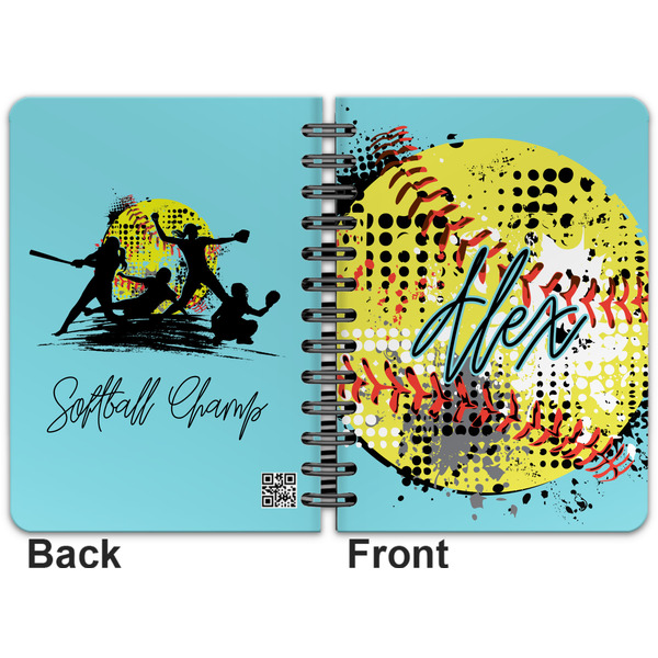 Softball Spiral Journal 5 x 7 - Apvl