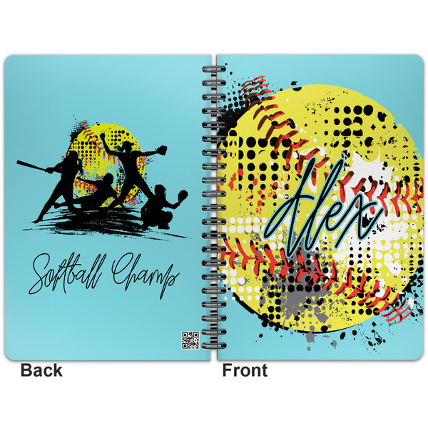 Softball Spiral Journal 7 x 10 - Apvl