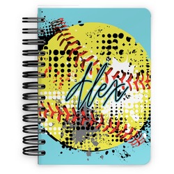 Softball Spiral Notebook - 5x7 w/ Name or Text