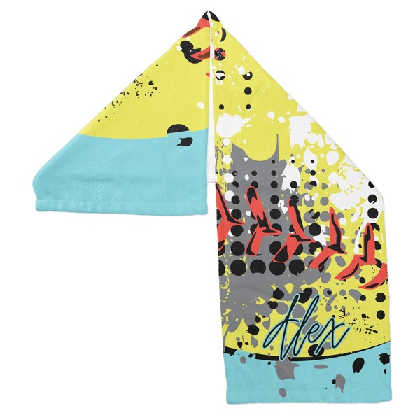 Softball Sports Towel Folded - Both Sides Showing