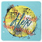Softball Square Rubber Backed Coaster (Personalized)