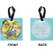 Softball Square Luggage Tag (Front + Back)
