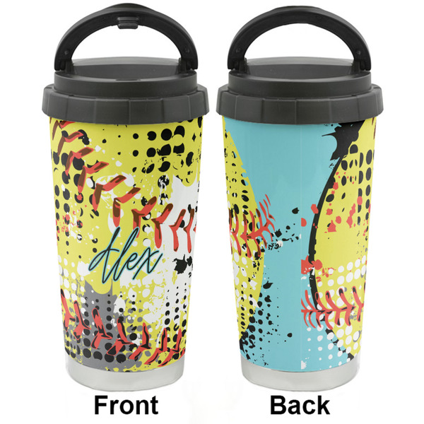 Softball Stainless Steel Travel Cup - Apvl