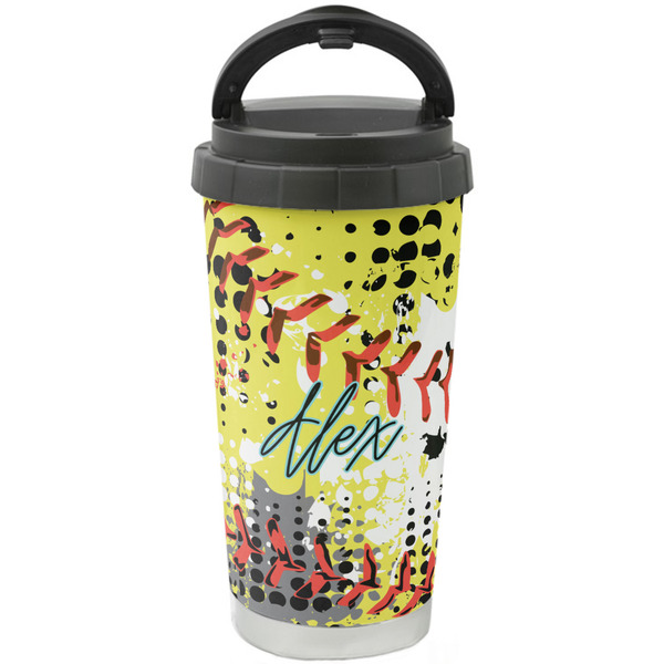 Custom Softball Stainless Steel Coffee Tumbler (Personalized)
